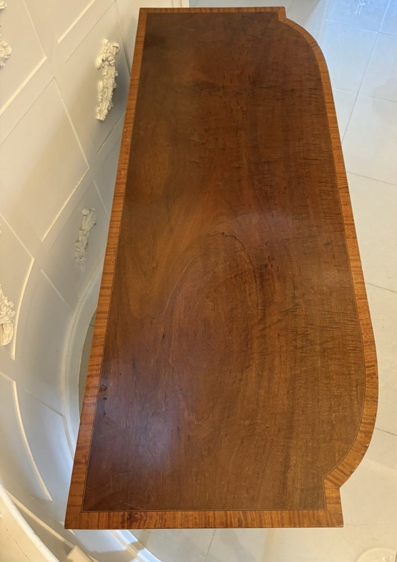 Antique Edwardian Quality Mahogany and Satinwood Crossbanded Sideboard - Image 13